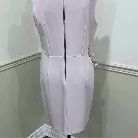 Grey Shift Dress with Side Ruffles - Picture 8 of 8